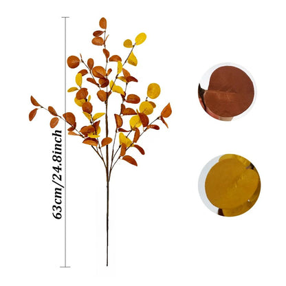 Autumn Eucalyptus Artificial Branch Set  Realistic Fall Home Decor Stems For Tables  Walls 2