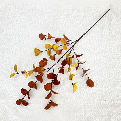 Autumn Eucalyptus Artificial Branch Set  Realistic Fall Home Decor Stems For Tables  Walls 6