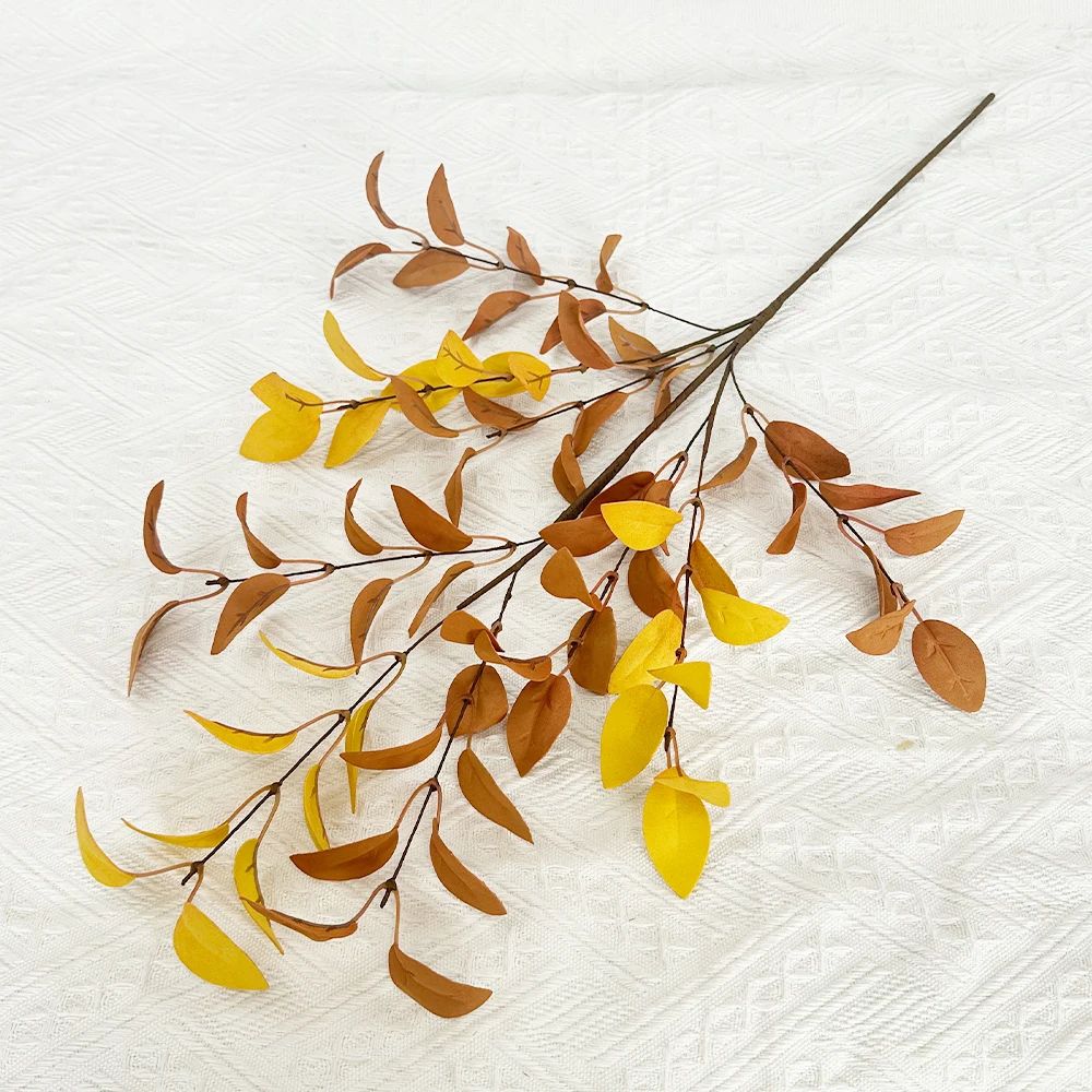 Autumn Eucalyptus Artificial Branch Set  Realistic Fall Home Decor Stems For Tables  Walls 7