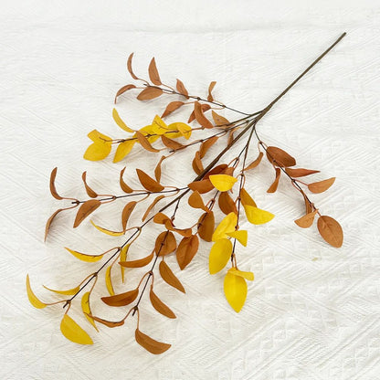Autumn Eucalyptus Artificial Branch Set  Realistic Fall Home Decor Stems For Tables  Walls 7