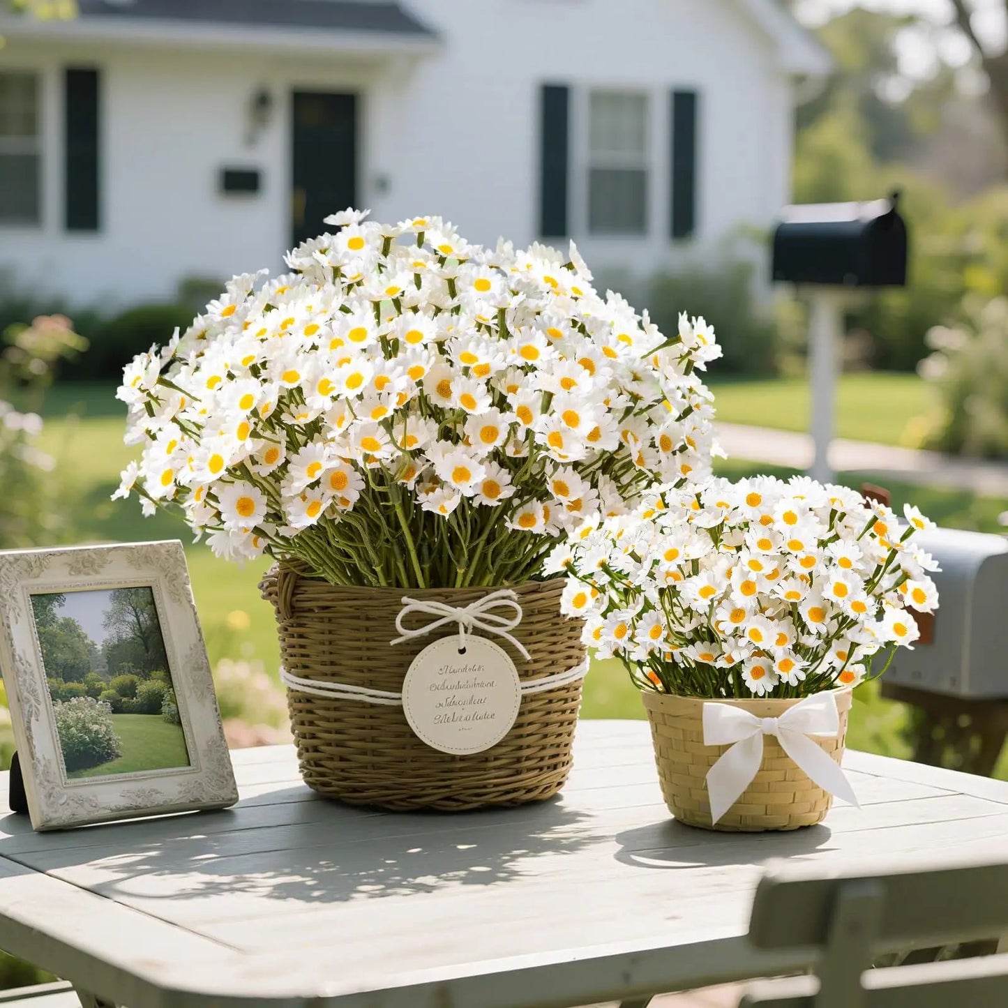 SpringGlow Premium Daisy Flower Bouquet  120Head Artificial Floral Arrangement For Home Wedding  Pa 5