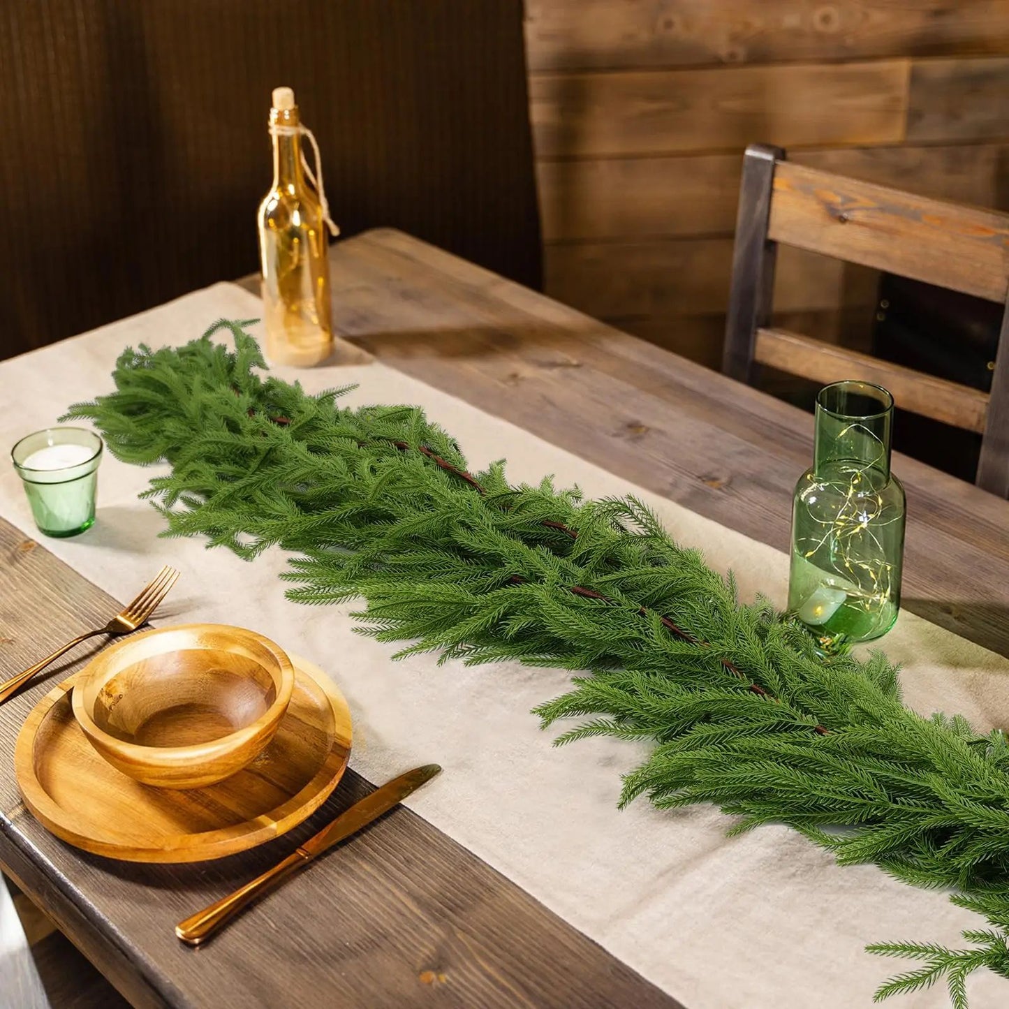 Premium Faux Cedar Christmas Garland For Mantels Staircases  Holiday Displays 3