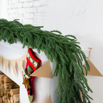 Premium Faux Cedar Christmas Garland For Mantels Staircases  Holiday Displays 4