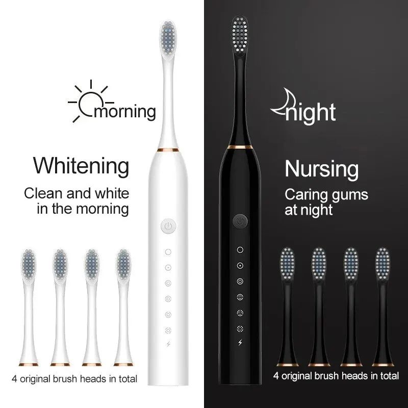 Advanced Ultrasonic Electric Toothbrush With SixMode Cleaning  Soft Bristle Care 1