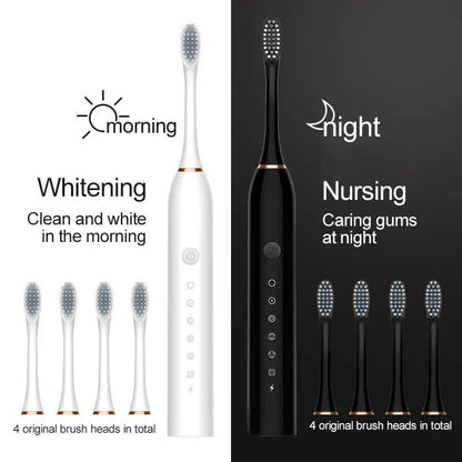 Advanced Ultrasonic Electric Toothbrush With SixMode Cleaning  Soft Bristle Care 1