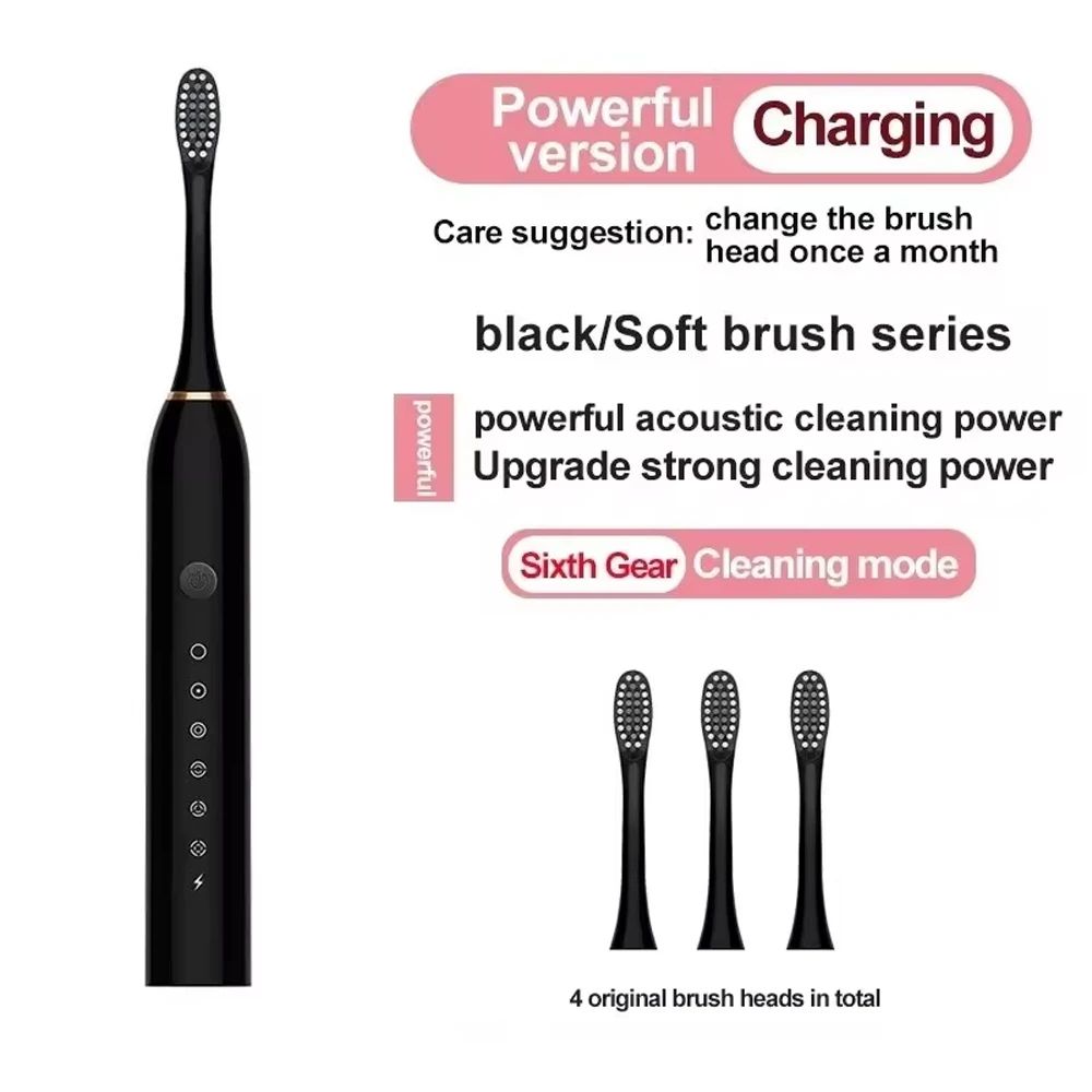 Advanced Ultrasonic Electric Toothbrush With SixMode Cleaning  Soft Bristle Care 8