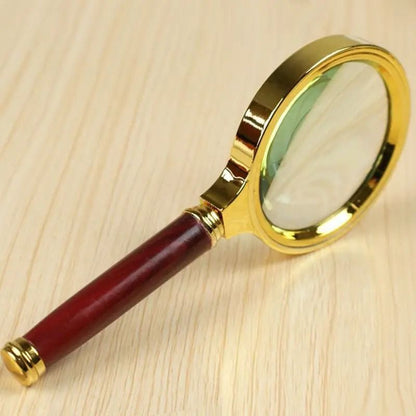 Handheld Metal 50x HighDefinition Magnifying Glass  Metal Frame Magnifier For Reading Scientific Ex