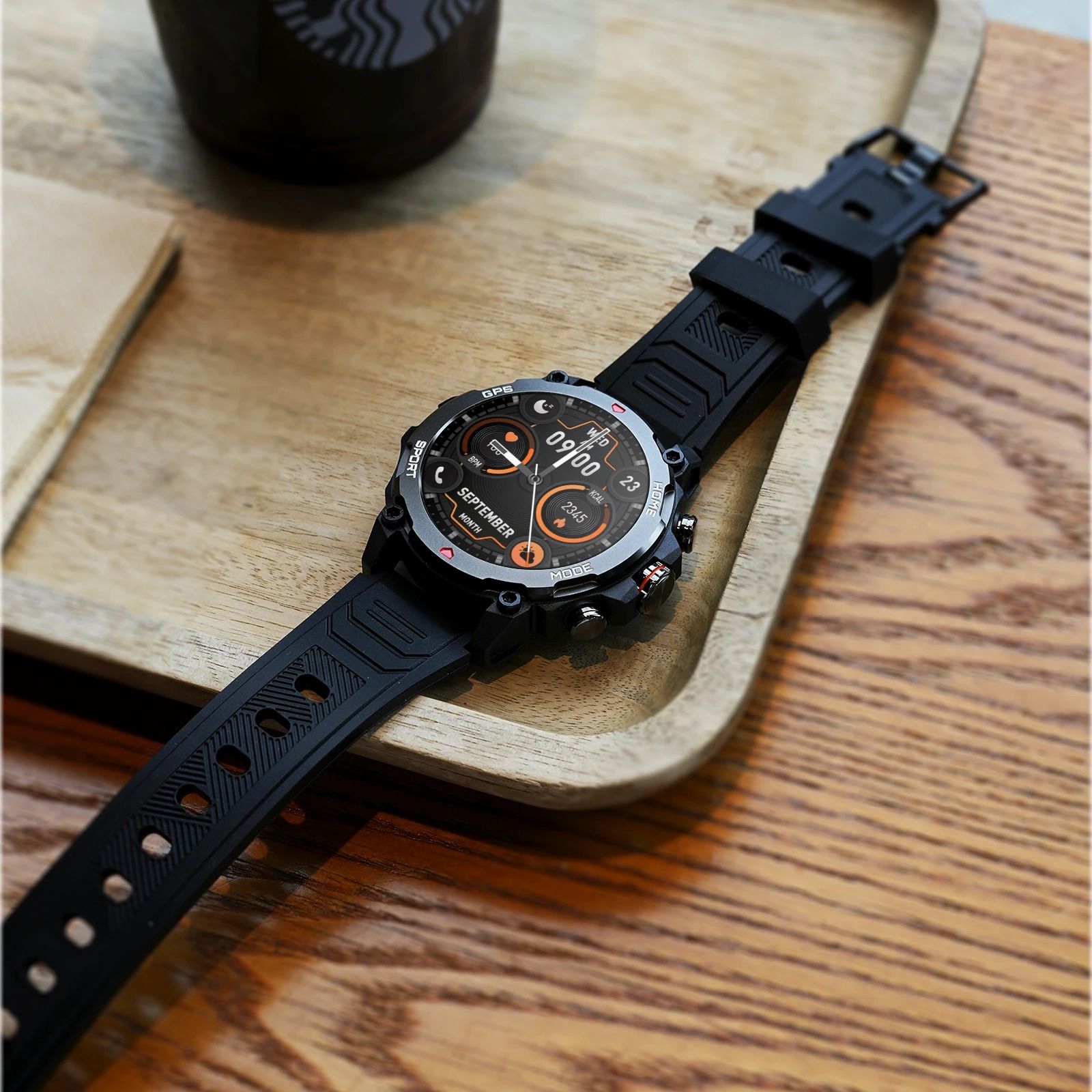 GPS Compass Smartwatch With Display GPS Compass Sport Fitness Tracker Swimming BT Call For Strava 0