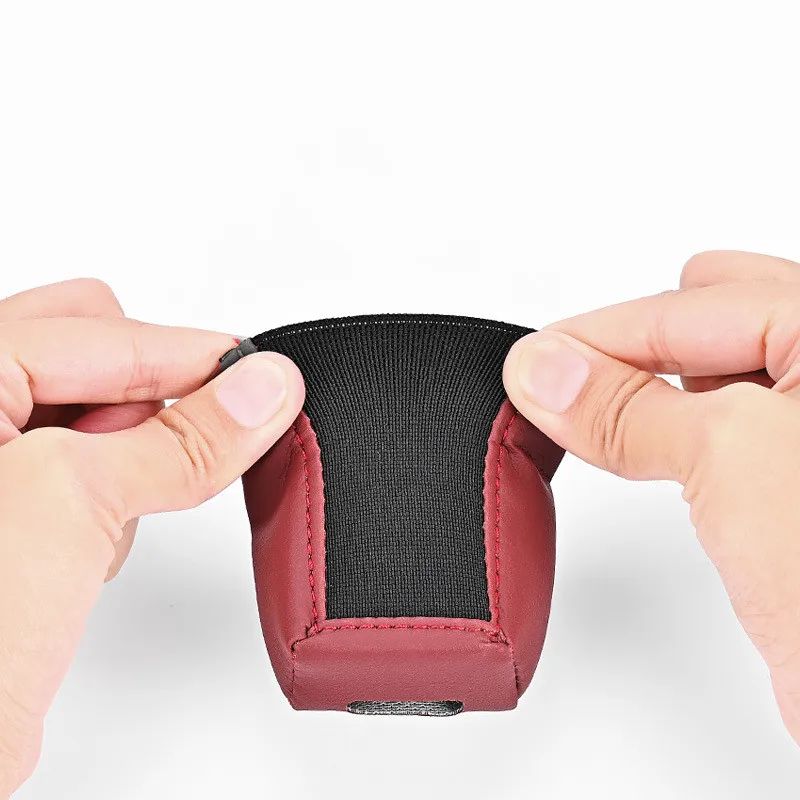 Safe Guard Leather Seat Belt Buckle Cover  Decorative Socket Protector 4