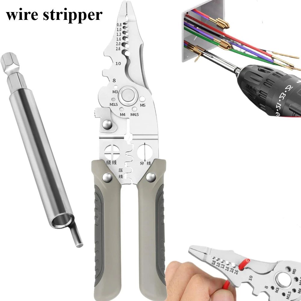Multifunction Wire Crimper  Stripper  Electrician Cable Cutting  Terminal Crimping Tool 1
