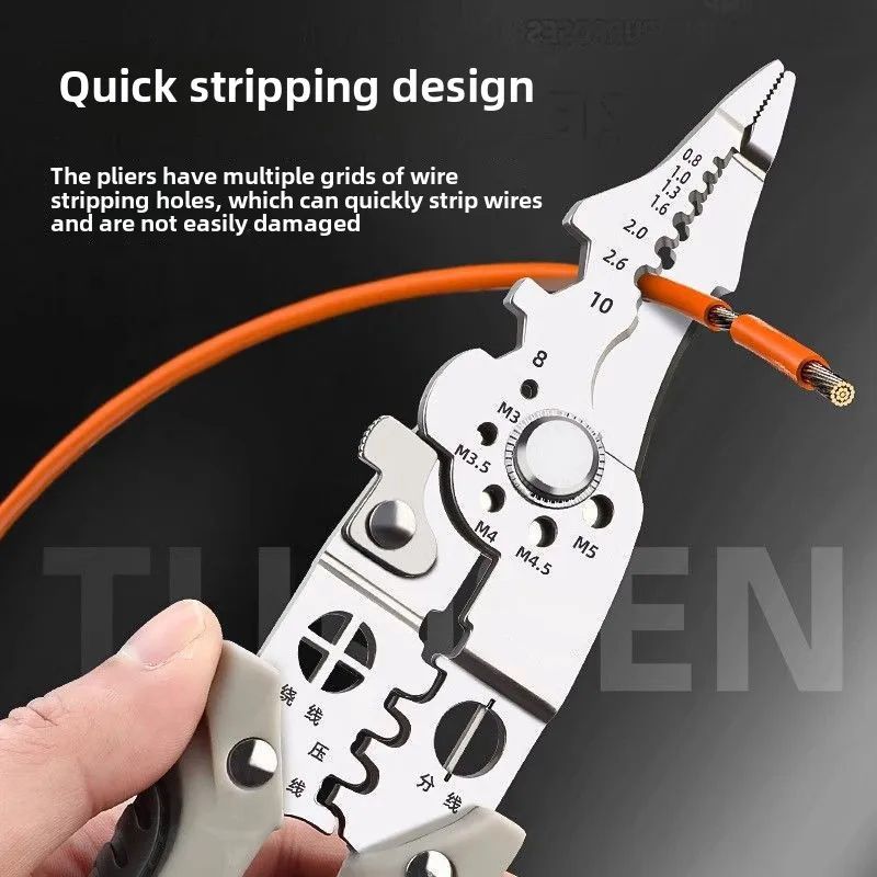 Multifunction Wire Crimper  Stripper  Electrician Cable Cutting  Terminal Crimping Tool 2