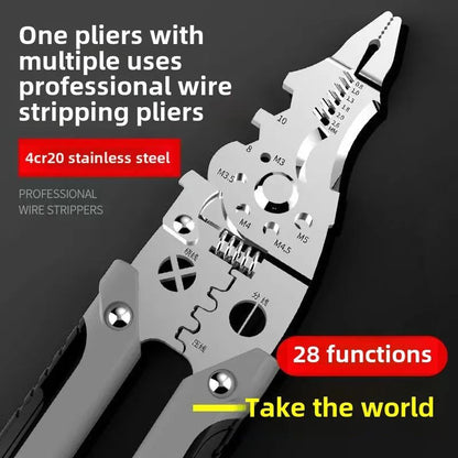Multifunction Wire Crimper  Stripper  Electrician Cable Cutting  Terminal Crimping Tool 4