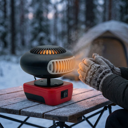 Portable Lithium Powered Warm Air Blower Heater Dual Mode