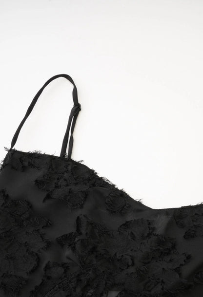 Seren Vintage Floral Maxi Dress Black